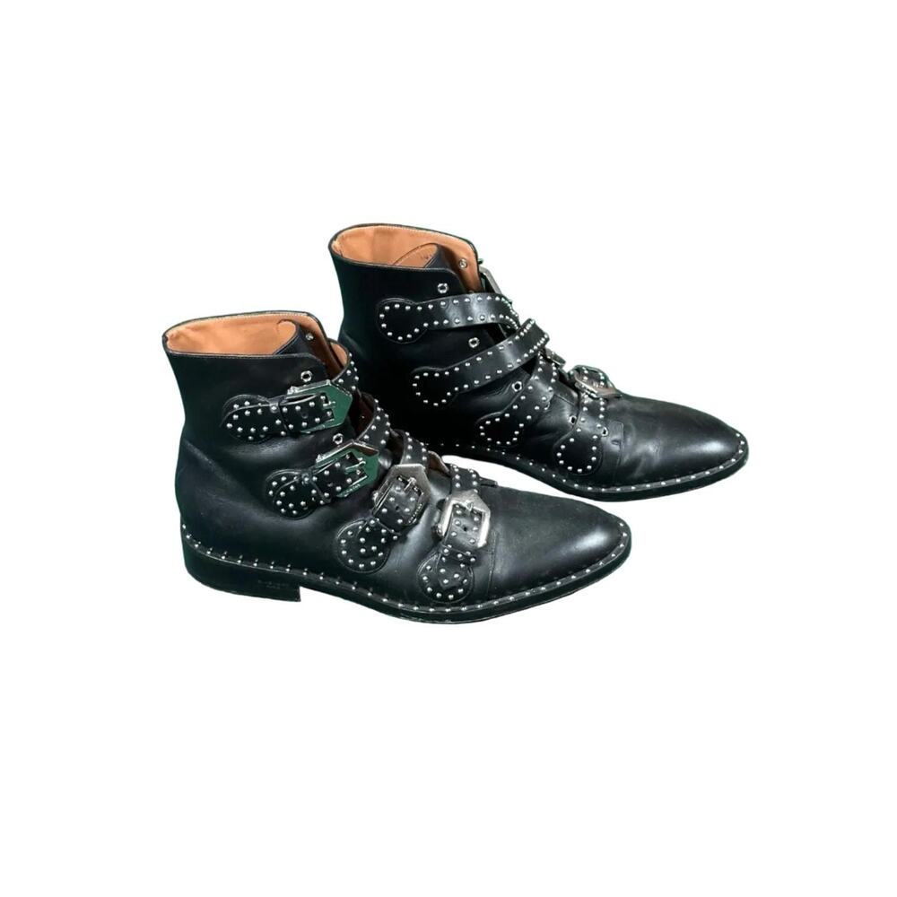 Givenchy Studded Black Leather Boots - Size 41 - VGUC - Givenchy